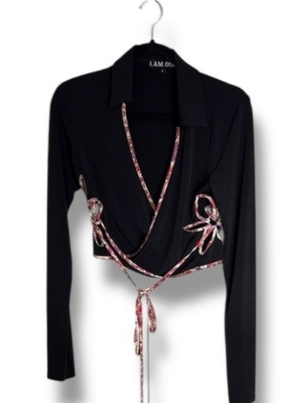 I.AM.GIA cutout wrap top